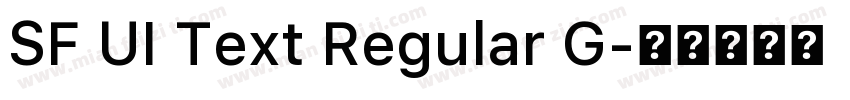 SF UI Text Regular G字体转换